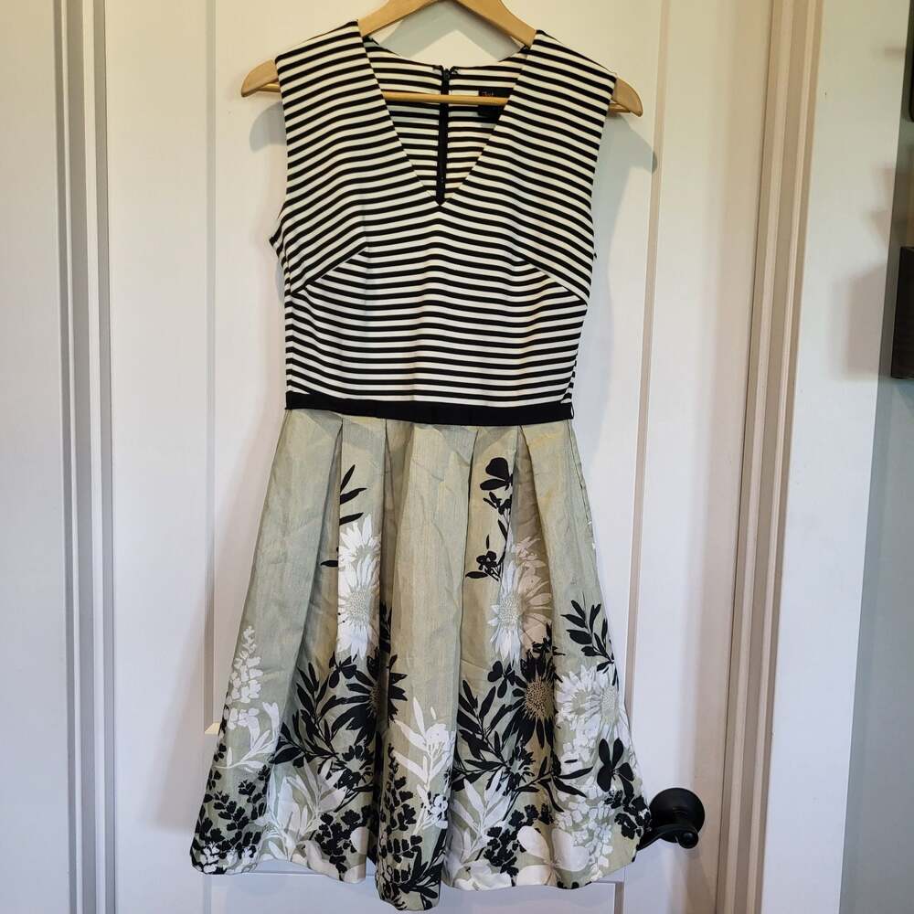 Whimsy Cottagecore Fairy flare coquette Just Taylor Striped Fit & Flare Dress wi